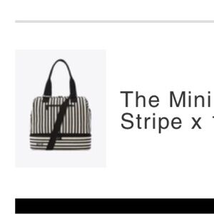 BEIS Black and White Striped Travel Bag